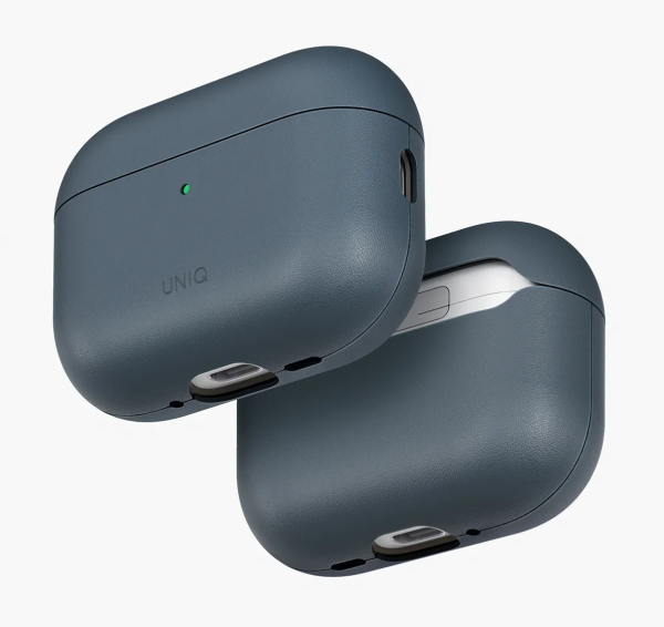 Чехол Uniq Lyden Vex Leatherette для Apple AirPods Pro 3 Ash Blue (Синий)