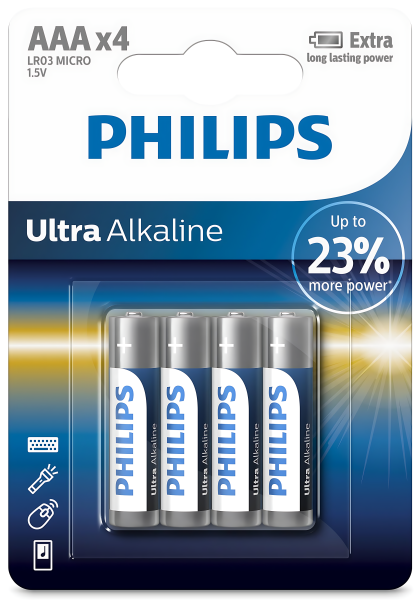 Батарейки Philips Ultra Alkaline AAA (4шт)