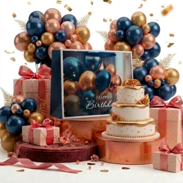 Подарочный пакет Happy Birthday 40x31x11.5 см 1шт