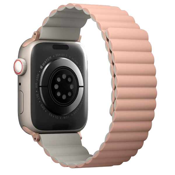 Ремешок Uniq Revix reversible Magnetic для Apple Watch 40/41/42mm Pink/Beige (Розовый/Бежевый)