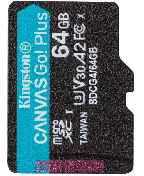 Карта памяти Micro SD Kingston Canvas Go! Plus 64GB Class10 200MB/s (SDCG4/64GB)