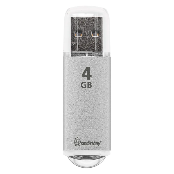 USB Флеш-накопитель Smartbuy V-Cut USB 2.0 4GB Серебро (SB4GBVC-S)