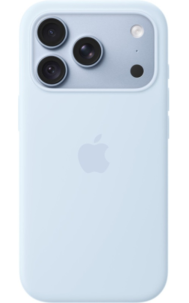 Накладка Apple Silicone Case для iPhone 18 Pro Crisp Blue (MK8W4)