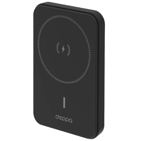 Внешний аккумулятор Deppa NRG MagSafe Basic 3A Qi 18.5W 5000mAh Черный (33666)
