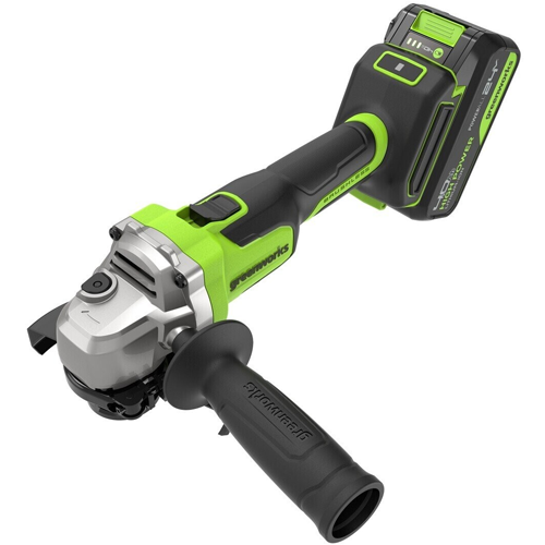 Угловая шлифовальная машина аккумуляторная Greenworks AG590 24В (3201007CUB) (С акб 4Ач и зу)