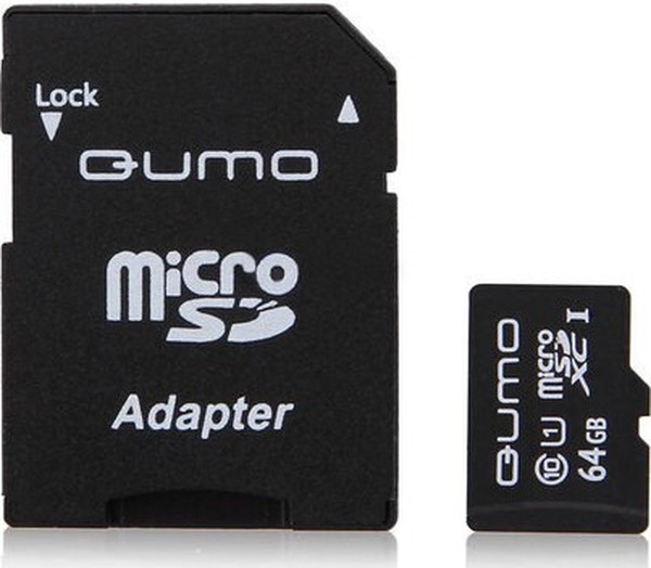 Карта памяти Micro SD Qumo 64GB Class10 90MB/s (QM64)