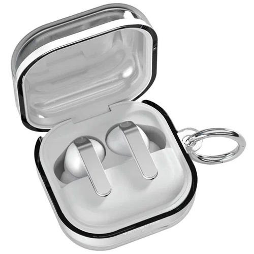 Силиконовый чехол VLP Charm Case с карабином для Samsung Galaxy Buds 4/4 Pro Прозрачный