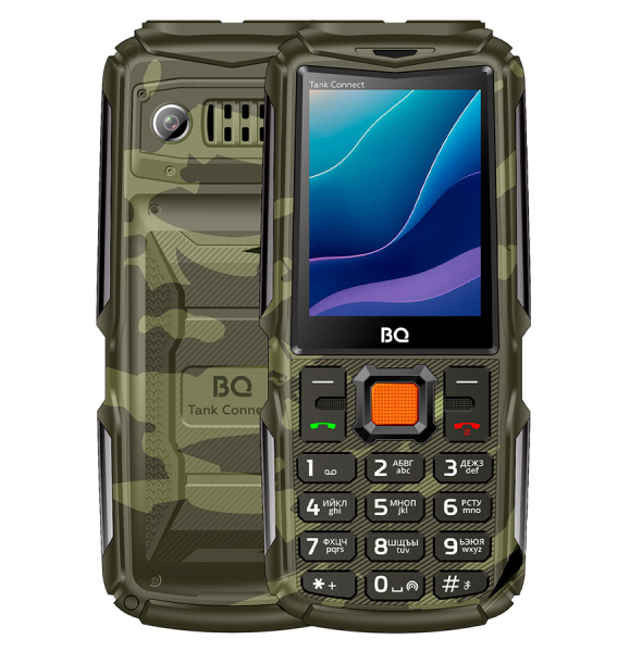 Телефон BQ 2430L Tank Connect Camouflage Gunmetal (Камуфляж-Черный)