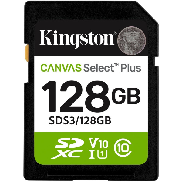 Карта памяти SD Kingston Canvas Select Plus 128GB Class10 150MB/s (SDCS3/128GB)