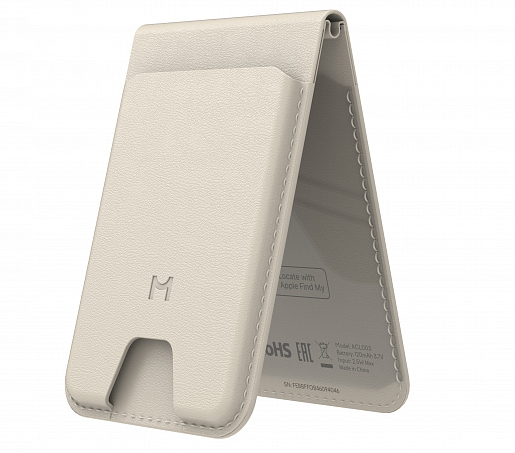 Кошелек-кардхолдер Magssory Geotag Magnetic Flip Wallet Ivory (Бежевый)