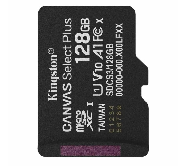 Карта памяти Micro SD Kingston Canvas Select Plus 128GB Class10 150MB/s (SDCS3/128GBSP)