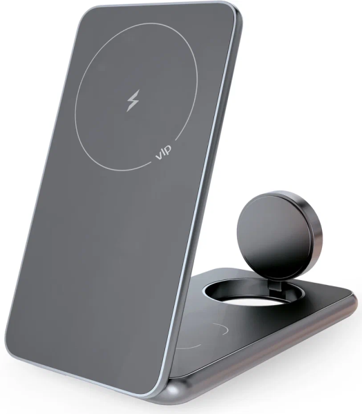 Беспроводная зарядная станция VLP Alum Power MagSafe 3in1 для iPhone/AirPods/Watch Dark Grey