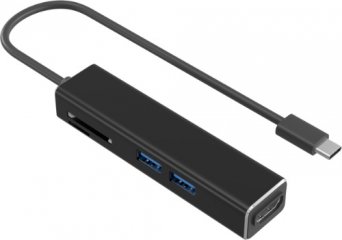 USB-C Разветвитель Red Line Multiport 5в1 Черный