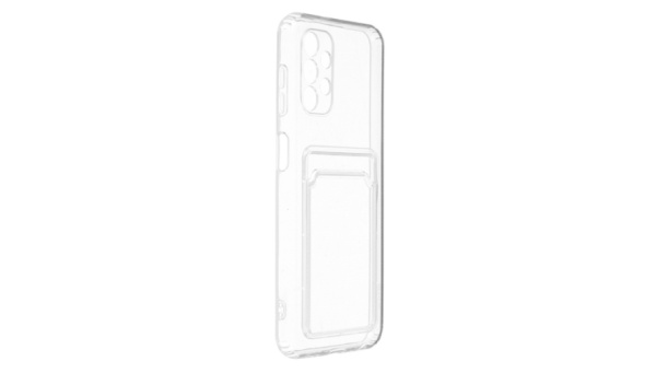 Накладка силикон для Xiaomi Redmi 10 c отделом для хранения карт Прозрачная 