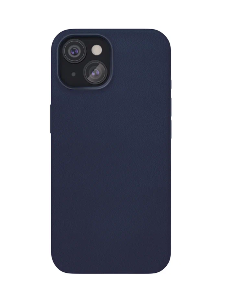 Накладка силикон VLP Ecopelle Case with MagSafe для Apple iPhone 15 Dark Blue (Темно-Синий)