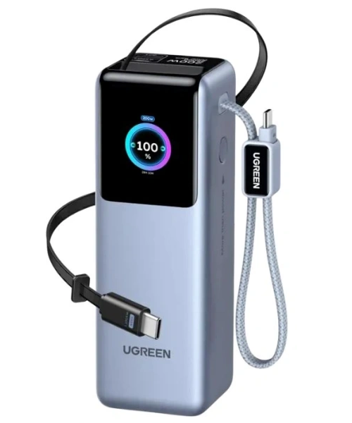 Внешний аккумулятор Ugreen PB728 (75702B) 25000mAh 200W (CCC) Space Gray (Серый)