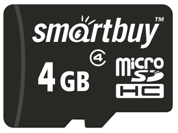 Карта памяти Micro SD Smartbuy 4GB Class10 25MB/s (SB4GBSDCL10-00)