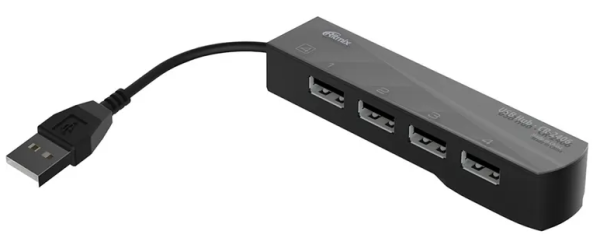 USB Разветвитель Ritmix CR-2406 4в1 Черный