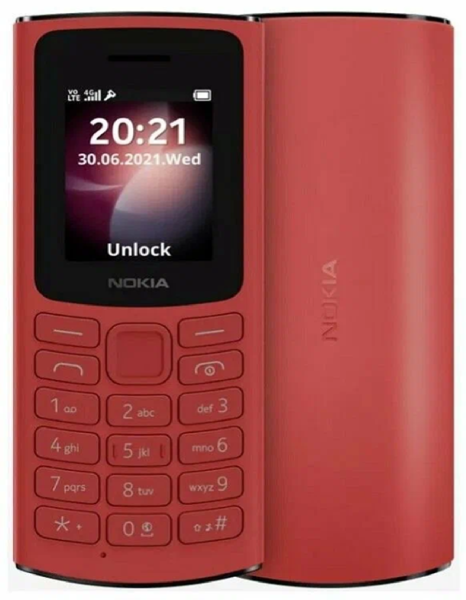 Телефон Nokia HMD 105 (2024) TA-1557DS Terracotta Red (Красный)