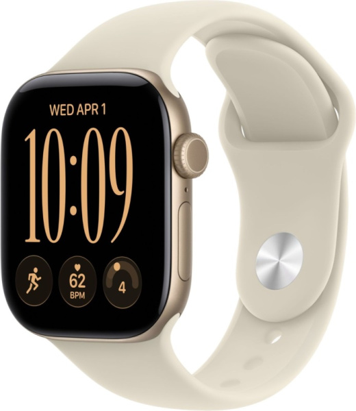 Часы Apple Watch Series 12 46mm Light Gold Aluminum Case Sand Sport Band M/L