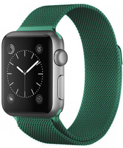 Ремешок для Apple Watch 38/40/41mm Milanese Loop Темно-Зеленый