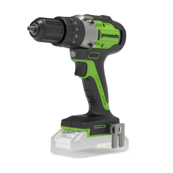 Дрель-шуруповерт аккумуляторная Greenworks GD24DD60 24В (3704107CUC) (С 2x акб 2Ач и зу)