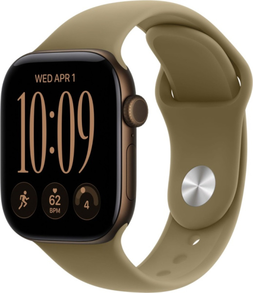Часы Apple Watch Series 12 46mm Dark Bronze Aluminum Case Olive Sport Band M/L