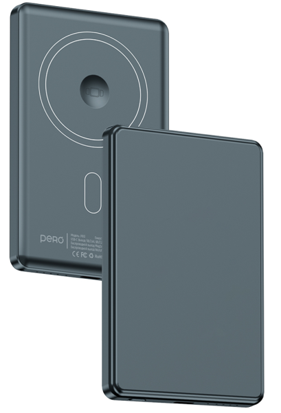 Внешний аккумулятор с беспроводной зарядкой Magsafe PERO PB13 5000mAh Gray (Серый)