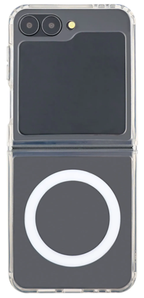Накладка силикон MagSafe для Samsung Galaxy Z Flip6 Прозрачная