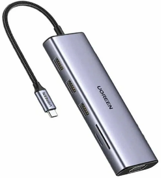 USB-C Разветвитель UGREEN CM498 10в1 (15601) Серебристый