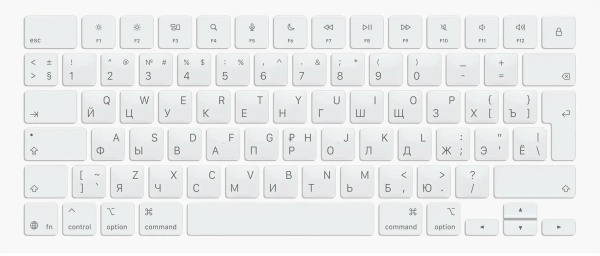 Русифицированные клавиши для Macbook Neo White