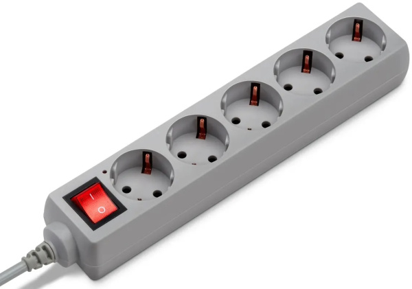 Сетевой фильтр Buro 500SL-3-G 3м (5 розеток) Серый
