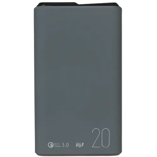 Внешний аккумулятор Olmio QS-20 20000mAh 22.5W PD, QC, LCD, Темно-Серый