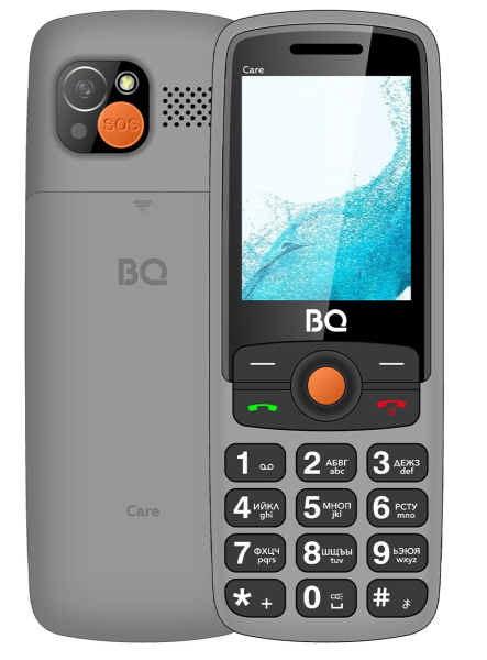Телефон BQ 2459 Care Gray (Серый)