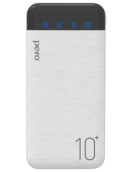 Внешний аккумулятор PERO PB03 10000mAh White (Белый)