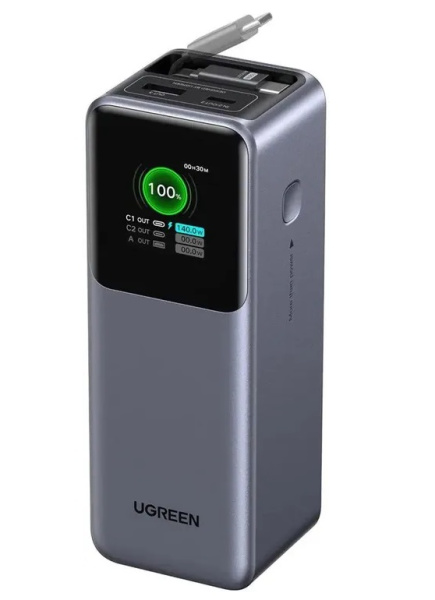 Внешний аккумулятор Ugreen PB726 (55987B) 20000mAh 165W Grey (Серый)