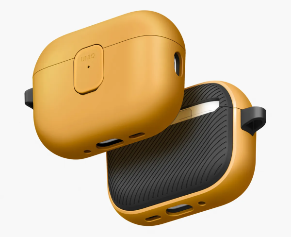 Силиконовый чехол Uniq CLYDE Lock для Apple AirPods Pro 3 Racing Yellow/Dark Grey