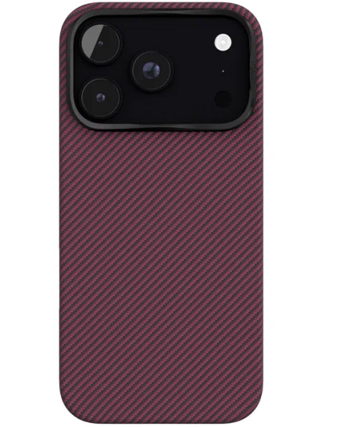Накладка кевлар VLP Kevlar Case with MagSafe для Apple iPhone 18 Pro Burgundy (Темно-вишневый)