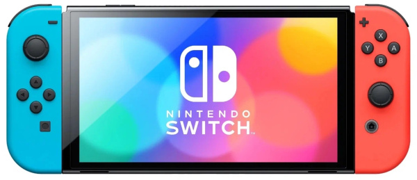 Игровая приставка Nintendo Switch OLED 64GB Неоновый синий/Неоновый красный