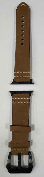 Ремешок прошитый из экокожи для Apple Watch 38/40/41mm (Коричневый)