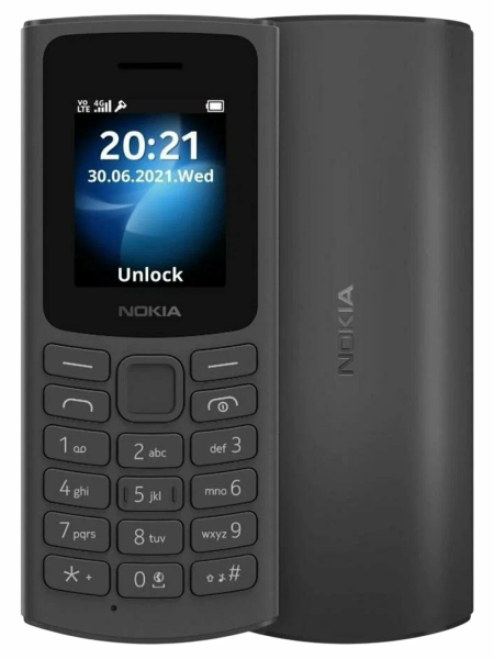 Телефон Nokia HMD 105 (2024) TA-1557DS Charcoal (Черный)