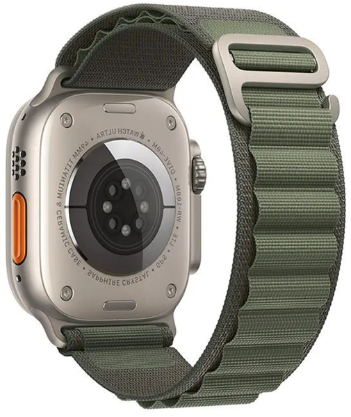 Ремешок Hoco для Apple Watch 42/44/45/49mm Original Series Alpine Loop Nylon Strap Green