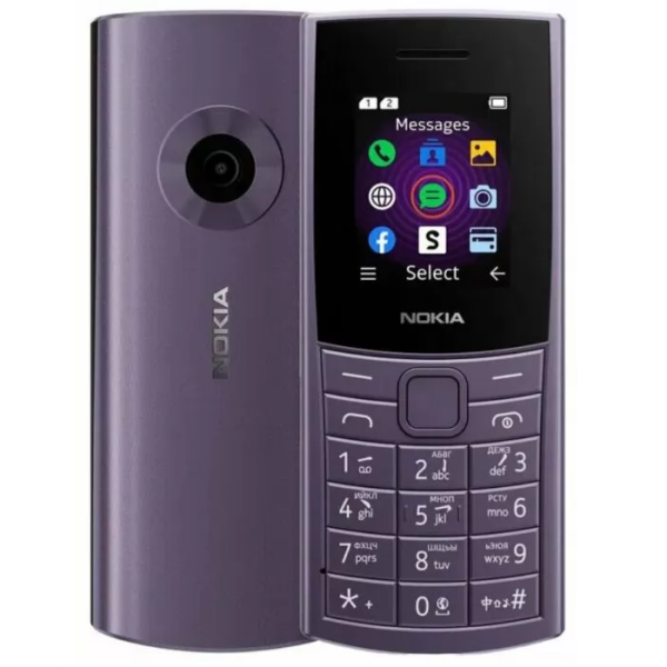 Телефон Nokia 110 (2024) 4G TA-1543 Dual Sim Arctic Purple (Фиолетовый)