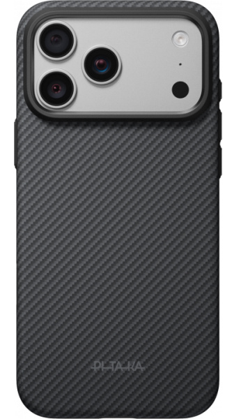Накладка кевлар Pitaka Supreme Craft Case для Apple iPhone 17 Pro/18 Pro Black/Grey (Черный)