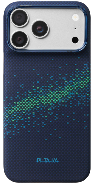 Накладка кевлар Pitaka Ultra-Slim Case для Apple iPhone 18/17 Pro Max Milky Way (Синий)