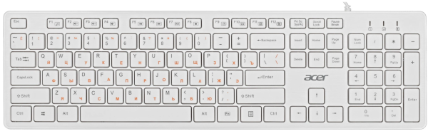 Проводная клавиатура Acer OKW123 Белый