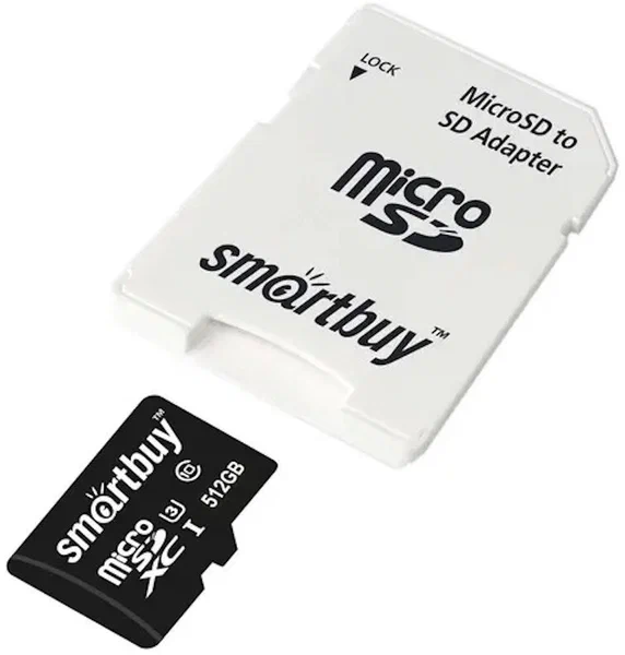 Карта памяти Micro SD Smartbuy Professional 512GB Class10 90MB/s (SB512GBSDCL10U3-01) + SD adapter