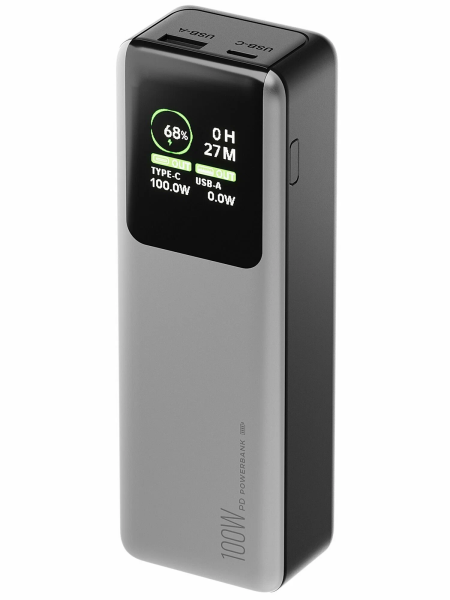 Внешний аккумулятор Olmio T-20 20000mAh 100W PD Серый
