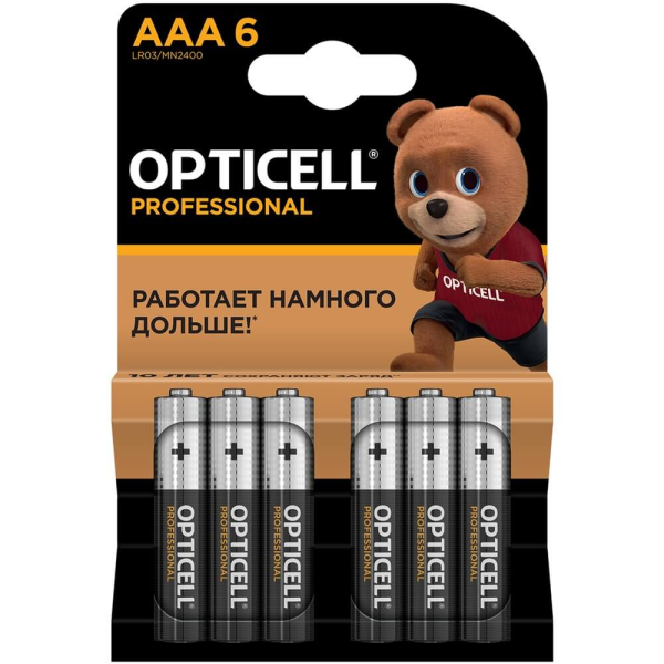 Батарейка Opticell Professional AAA LR03/MN2400 (6шт)