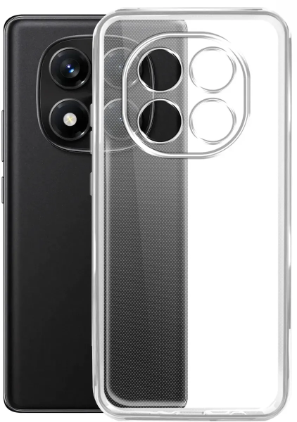 Накладка силикон Borasco для Xiaomi Redmi Note 14 Pro+ (5G) Прозрачный